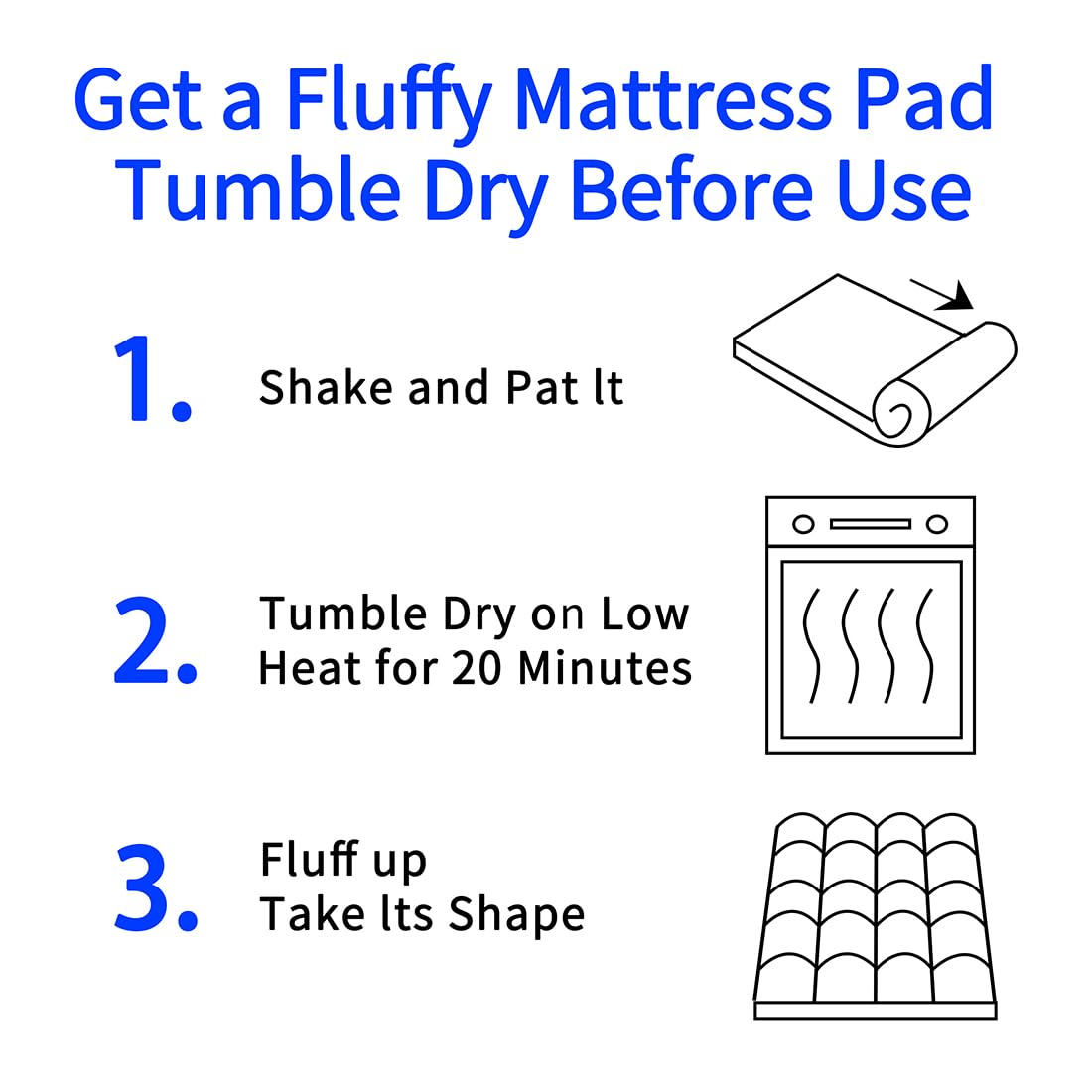 GERHOME secure-fit elastic edge keeps pad in place during sleep.