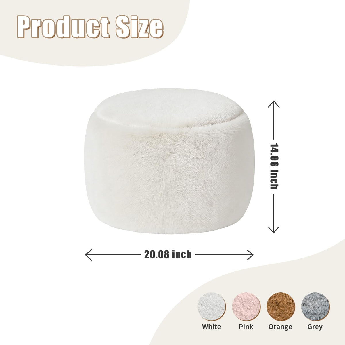 Gericco foam-filled pouf offers versatile seating for dorms and nurseries.