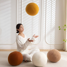Gerlisay decorative sofa bedroom setup with ball pillow for versatile styling