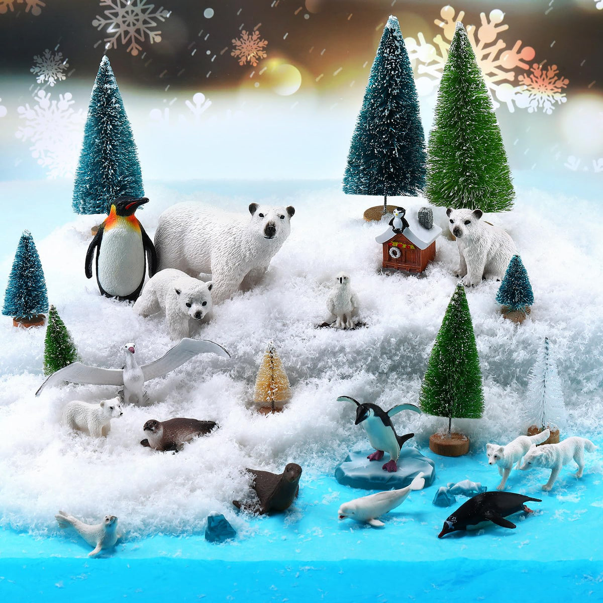 Gerrii Arctic animals habitat collection provides a lifelike winter diorama for learning.
