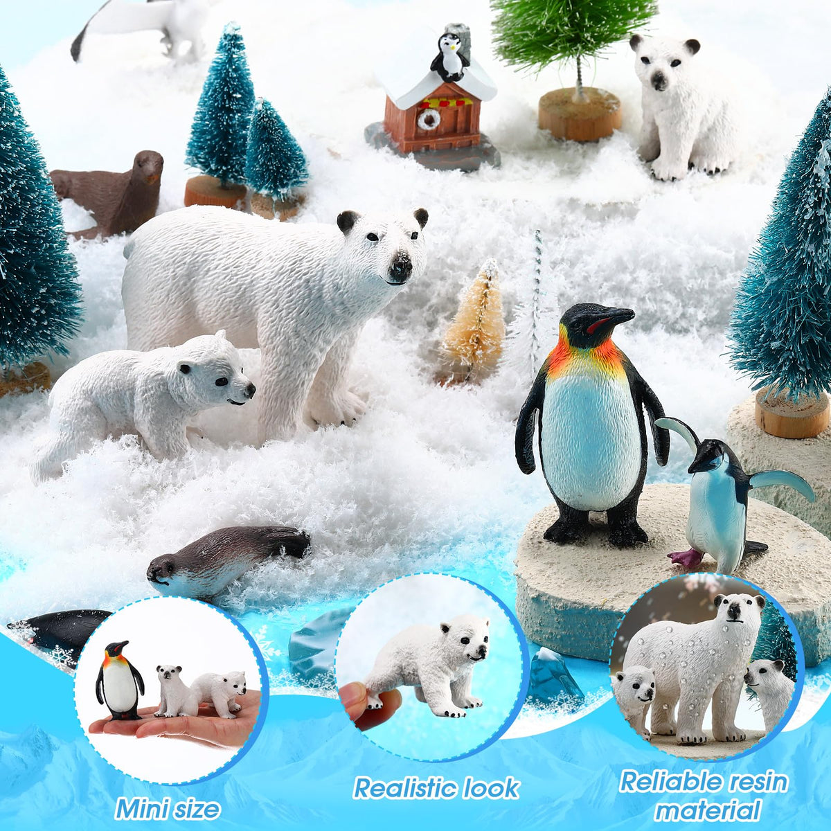Gerrii iceberg diorama piece creates a crisp, icy landscape for crafts.