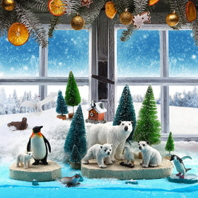 Gerrii igloo winter scene adds a charming focal point for diorama setups.