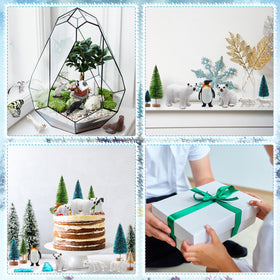 Gerrii snow blanket and tissues provide a snowy base for Arctic displays.