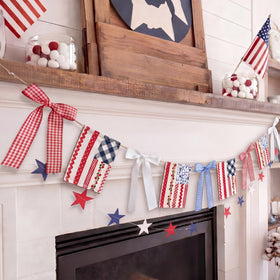 Gersoniel 4th of July bow banner for durable indoor display.