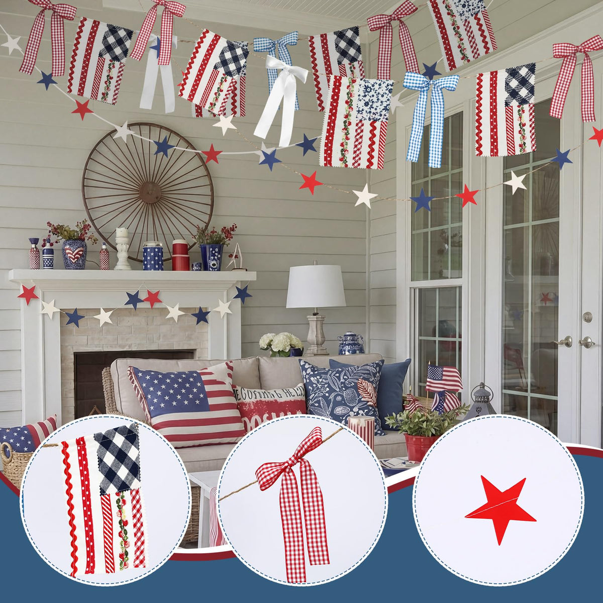 Gersoniel banner is easy to hang with rings for quick decorating.