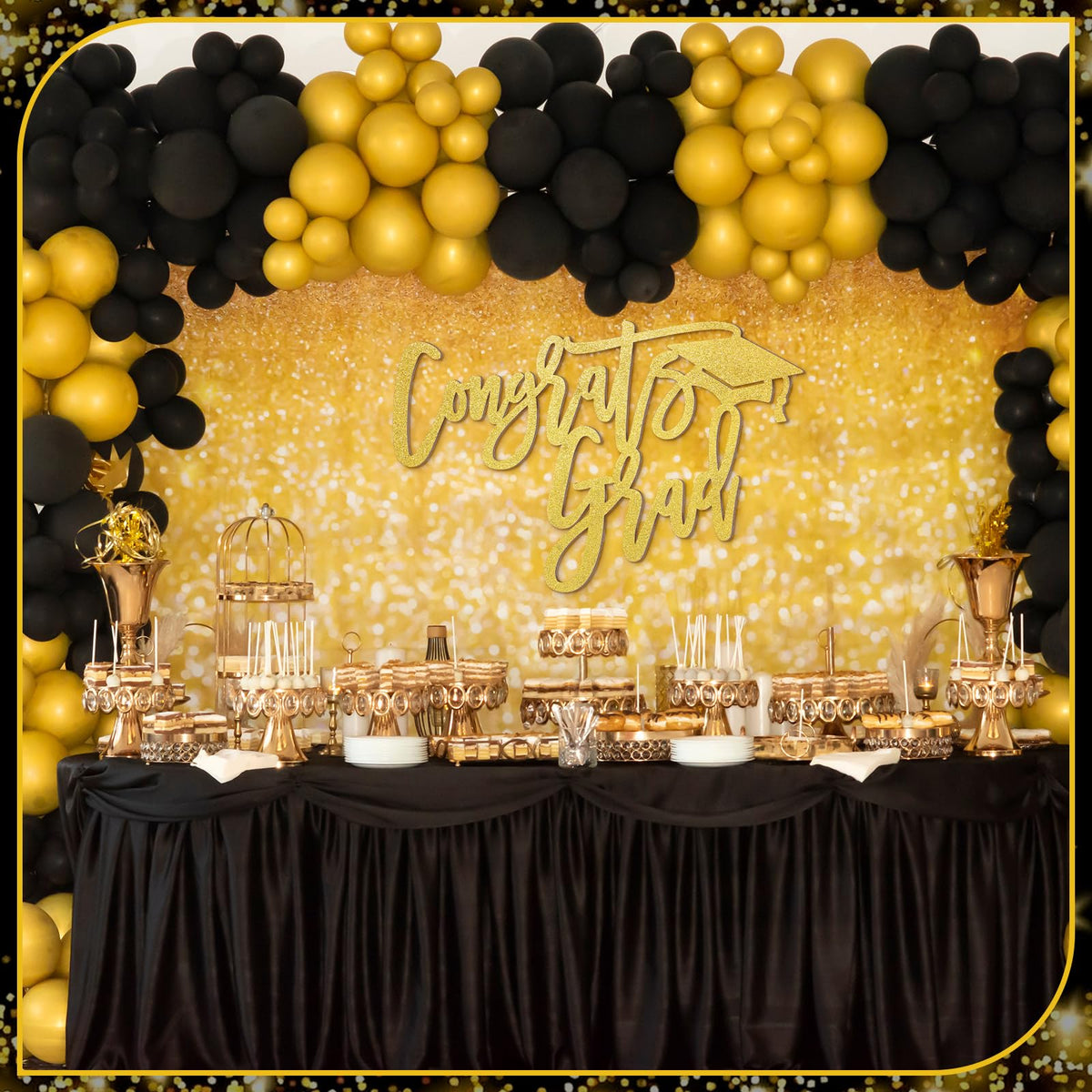 Gersoniel grad photo prop doubles as versatile backdrop for events.