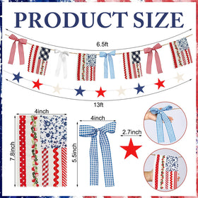 Gersoniel patriotic fabric banner features vibrant colors for holiday celebrations.