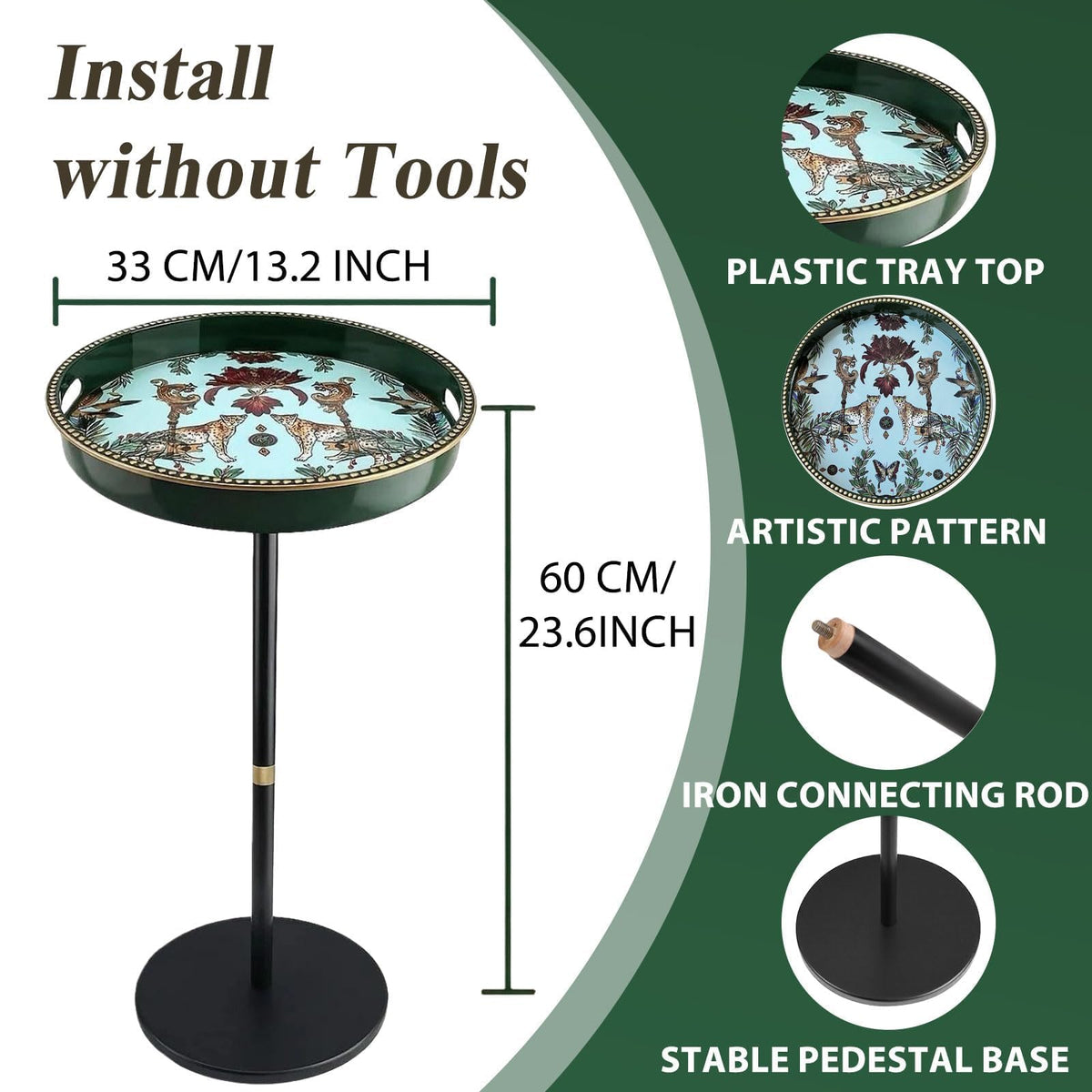 Gesodant multiuse table serves as tea table or plant stand