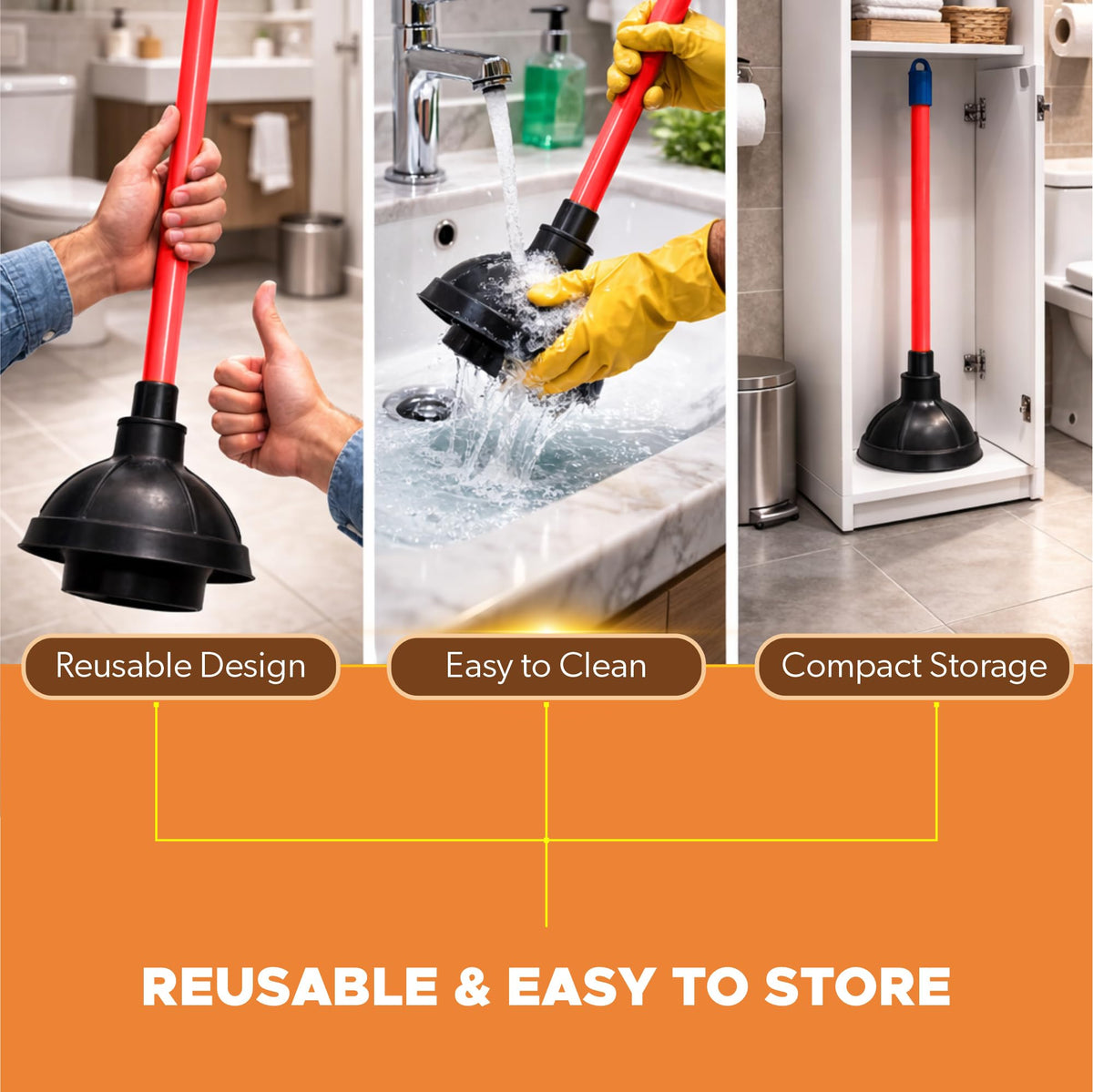 Get Bats Out flange design maximizes pressure transfer for stubborn obstructions