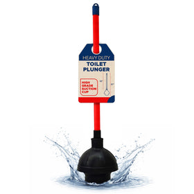 Get Bats Out heavy duty toilet plunger seals tightly to clear stubborn clogs