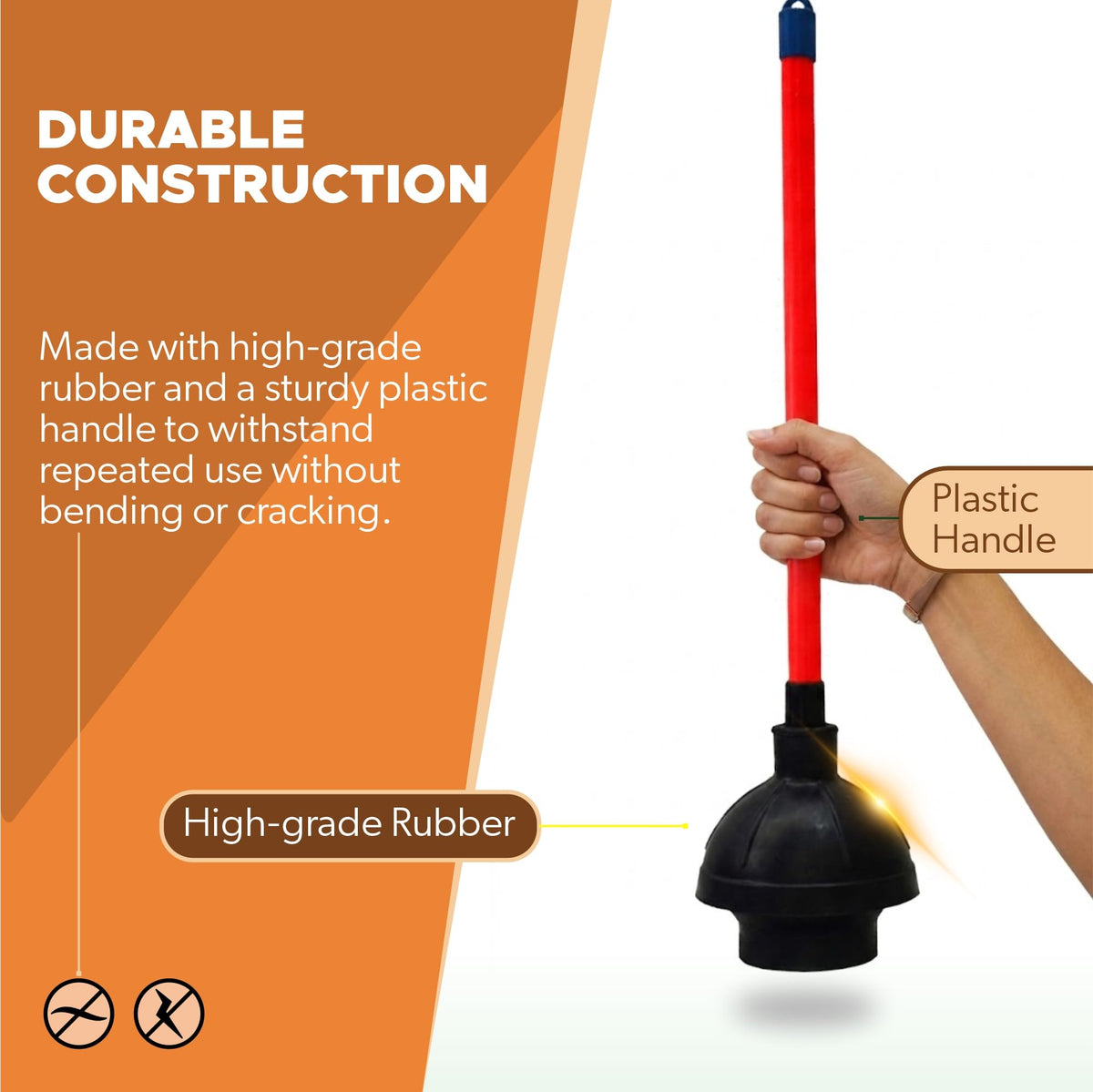 Get Bats Out versatile plunger doubles as a drain plunger for sinks
