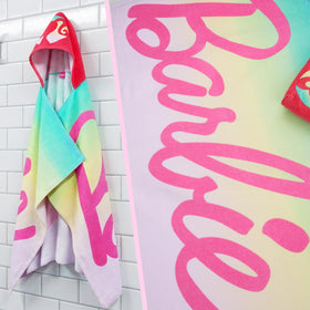 Get Trend Barbie beach towel offers full coverage for pool and sand.