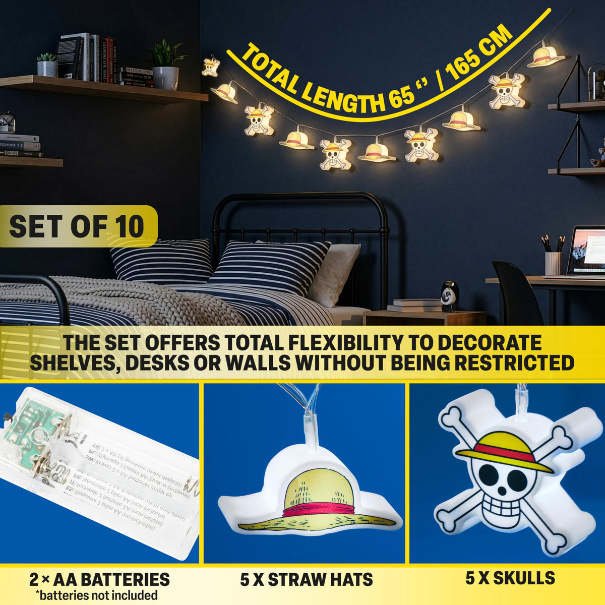 Get Trend Battery-Operated lights with no wiring for flexible indoor placement.