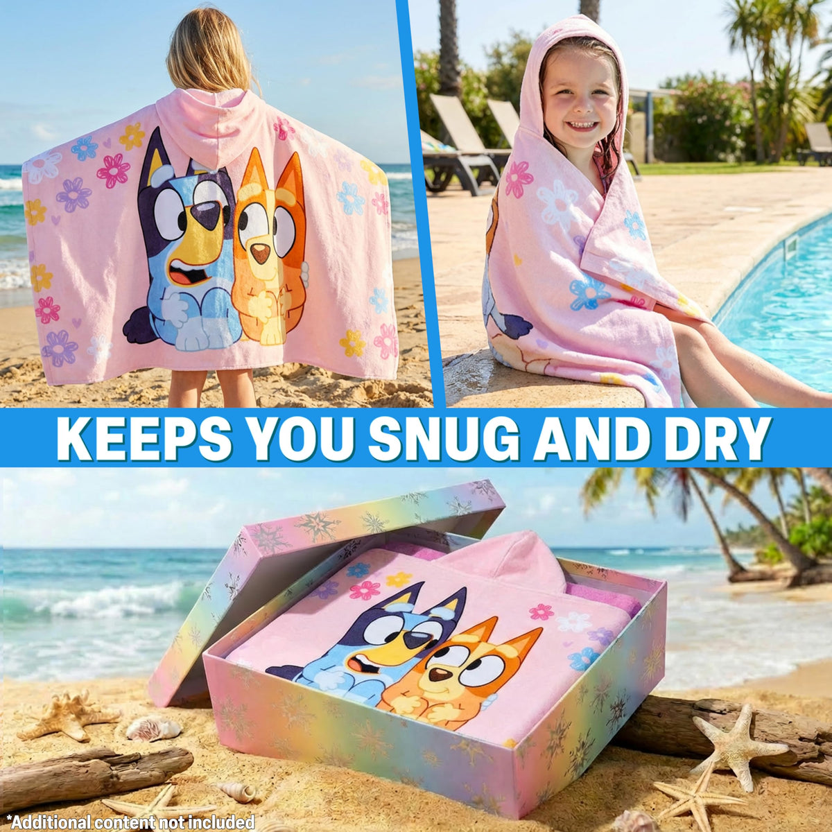 Get Trend Bluey-hooded-towel-poolside — cozy poolside coverage after swimming.
