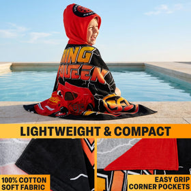 Get Trend Disney Cars towel poncho keeps kids dry and hands-free at the pool.