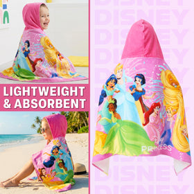 Get Trend Disney Princess hooded towel by pool ready for beach day use