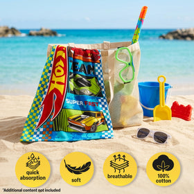 Get Trend Hot Wheels towel poncho for easy wears after bath or pool.