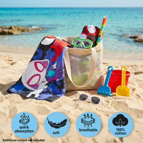 Get Trend Marvel Spidey beach towel dries hair and shoulders quickly