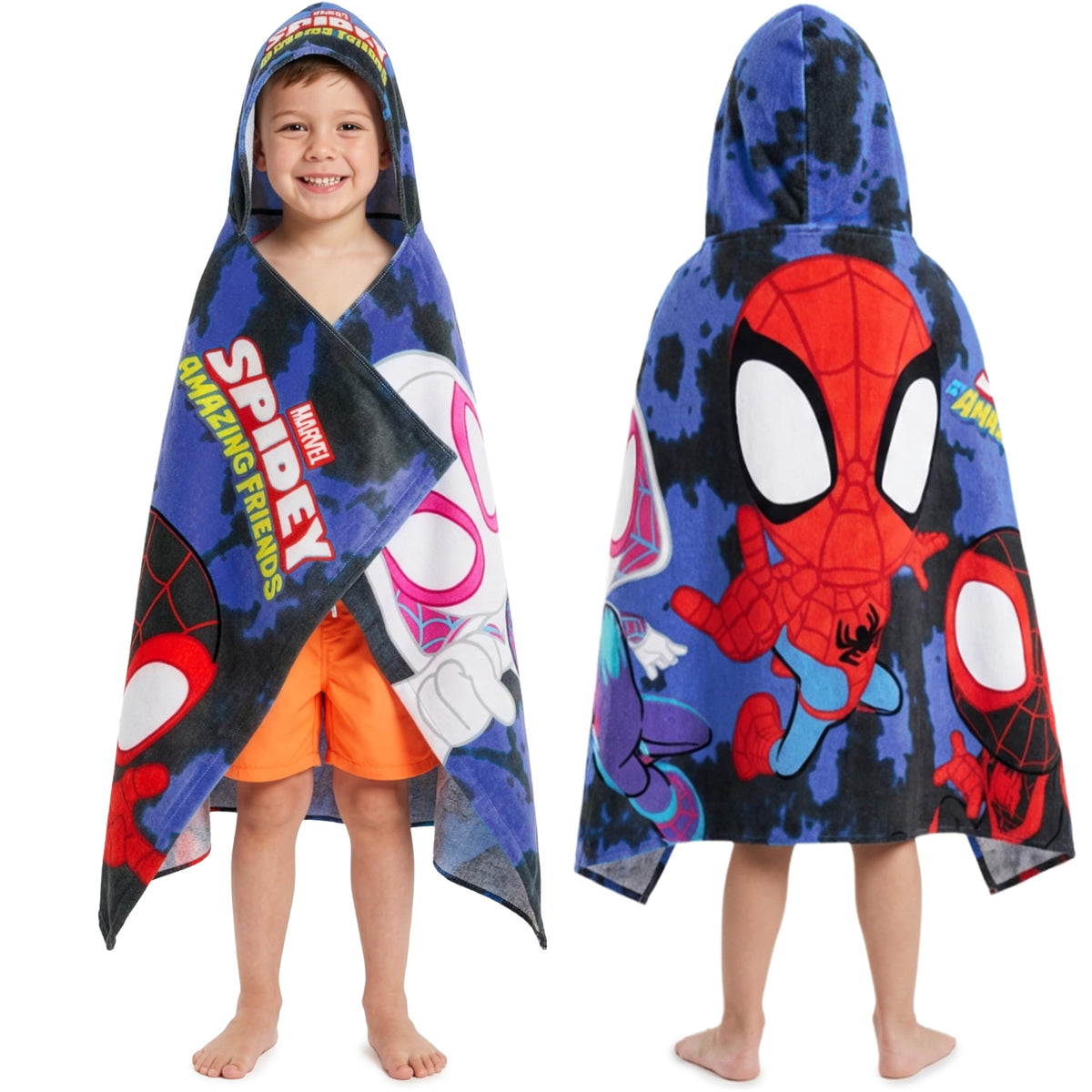 Get Trend Marvel Spidey hooded towel for kids after swimming