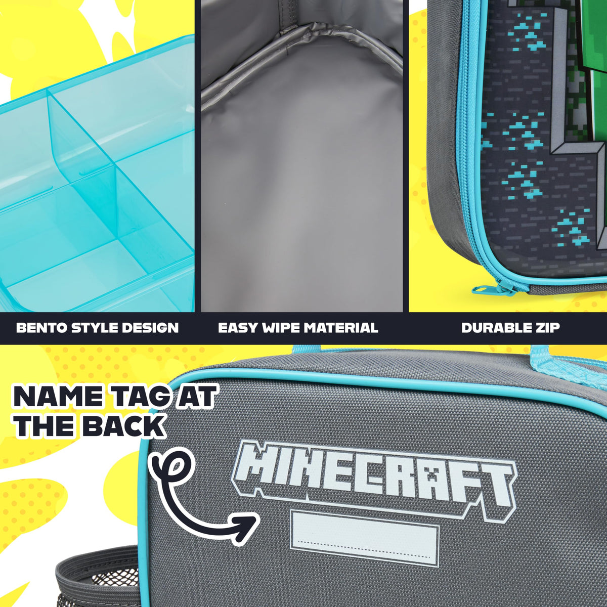 Get Trend Minecraft insulated snack bag adds portable freshness for outings.