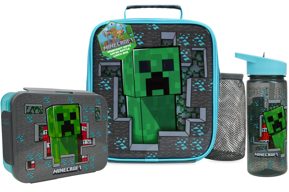 Get Trend Minecraft lunch bag with Creeper print for kid-friendly meals on the go.