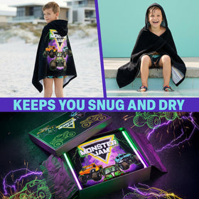 Get Trend Monster Jam Megalodon print towel helps dry shoulders during holidays and trips.