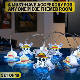Get Trend One Piece 3D LED string lights used as wall decor to brighten shelves.