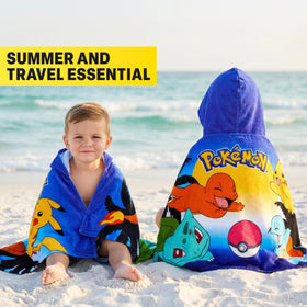 Get Trend Pokemon hooded towel with Charmander for warm, soft hooded coverage after swimming.