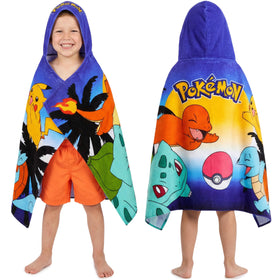 Get Trend Pokemon hooded towel with Pikachu for fun, absorbent bath time.