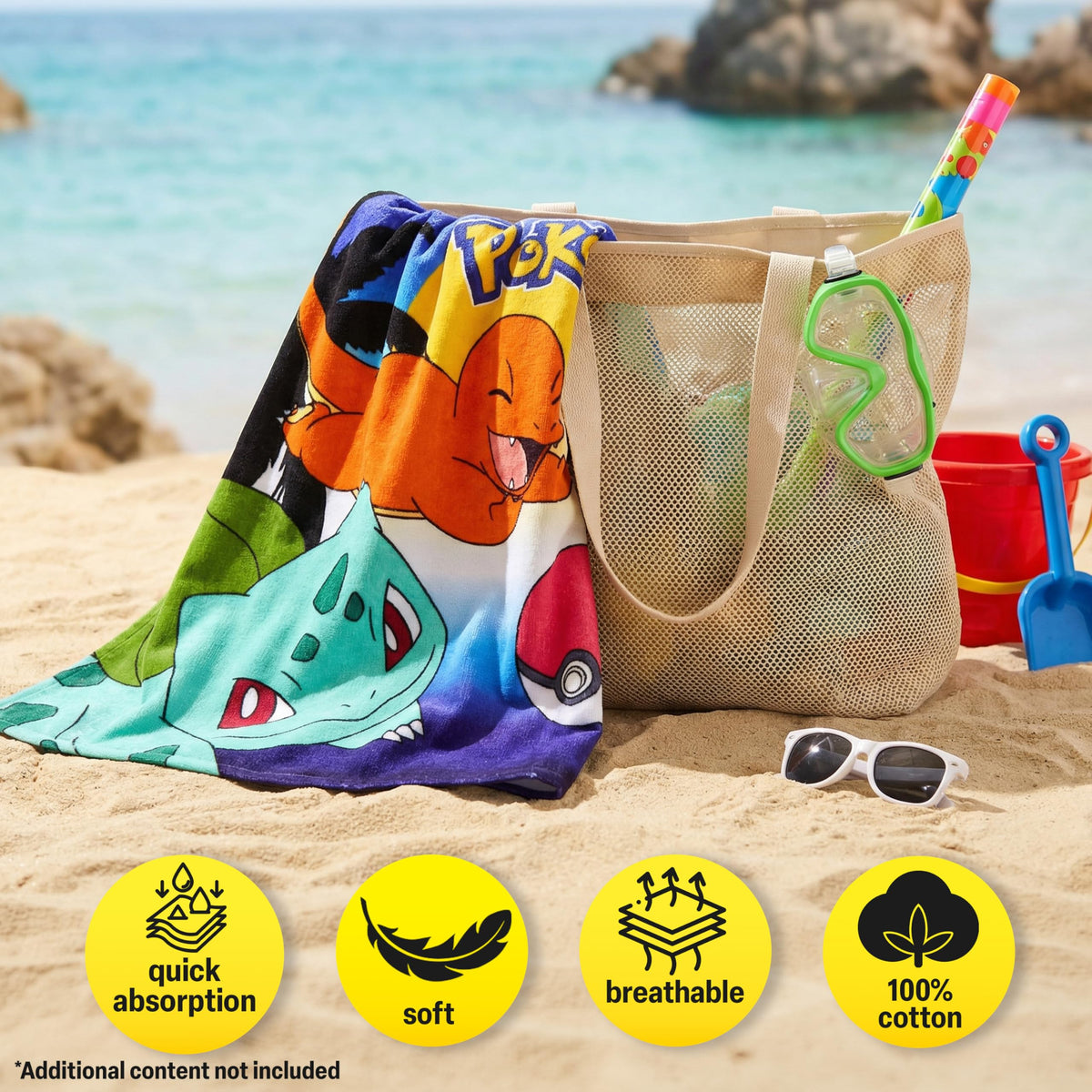 Get Trend Pokemon hooded towel with Squirtle for splash-friendly drying and cozy wrap.