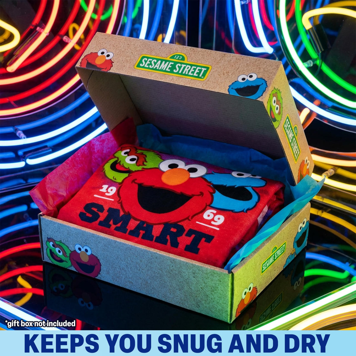 Get Trend Sesame Street hooded towel ideal for travel and poolside fun