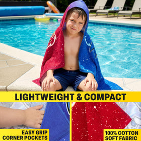 Get Trend Sonic Hedgehog towel with pocket design for easy wrap after bath.