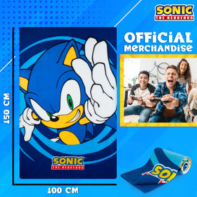 Get Trend Sonic throw blanket draped on bunk bed for warmth.