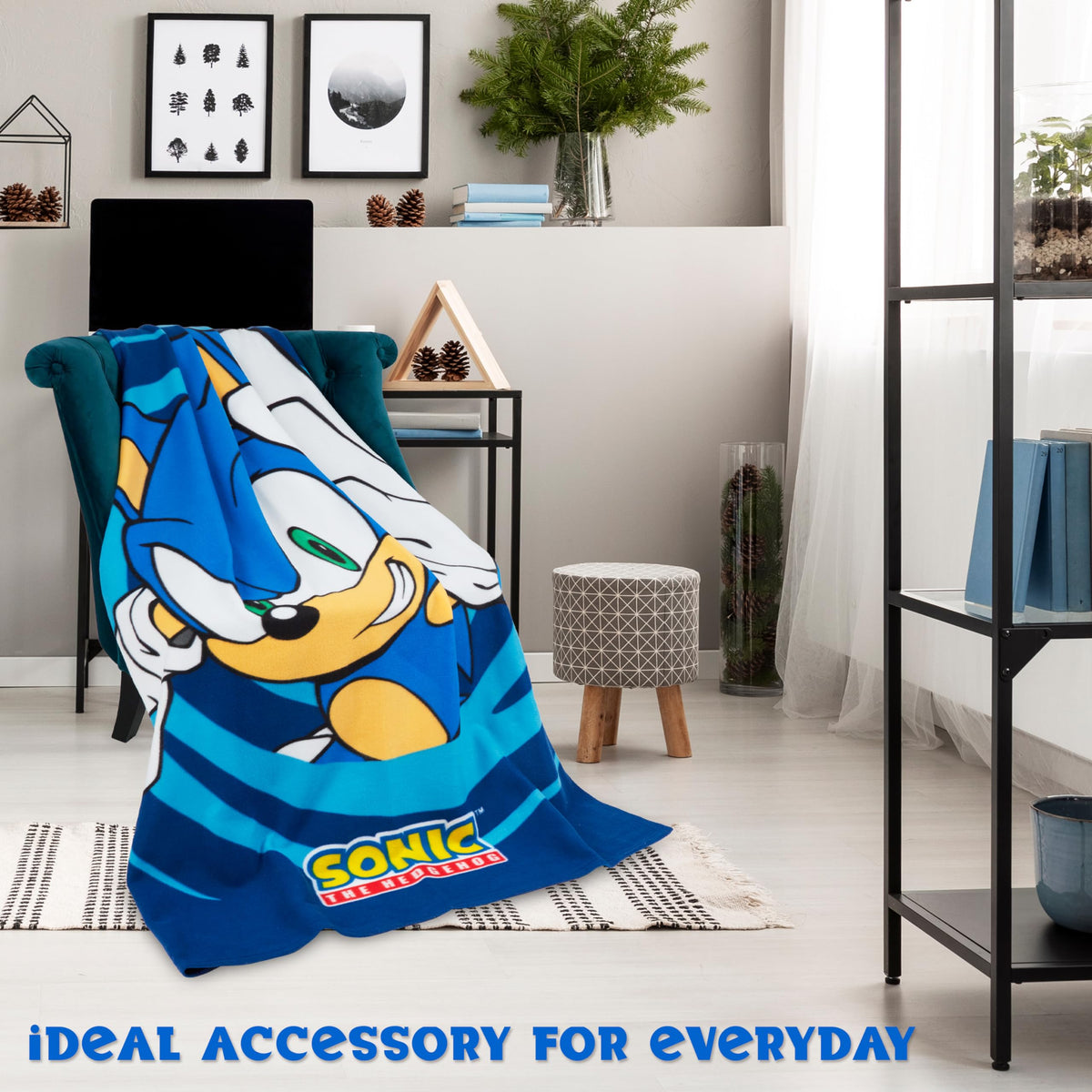 Get Trend Sonic throw blanket on couch during movie night.