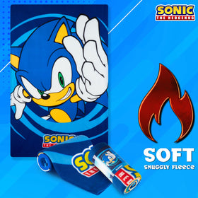 Get Trend Sonic throw blanket packed for travel and sleepovers.