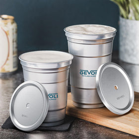 Gevoli straw hole lid fits up to 1/4 inch for standard straws.