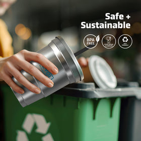 Gevoli reusable and recyclable cups support eco-friendly entertaining.