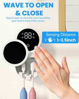 GEVOODIX auto-inductive cover in action for touch-free sanitization.