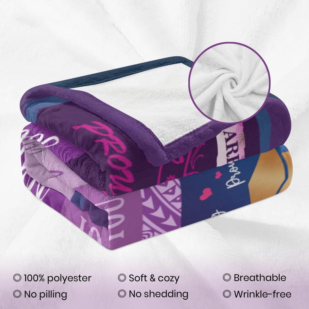 Gevuto blanket with gift-ready presentation for grads