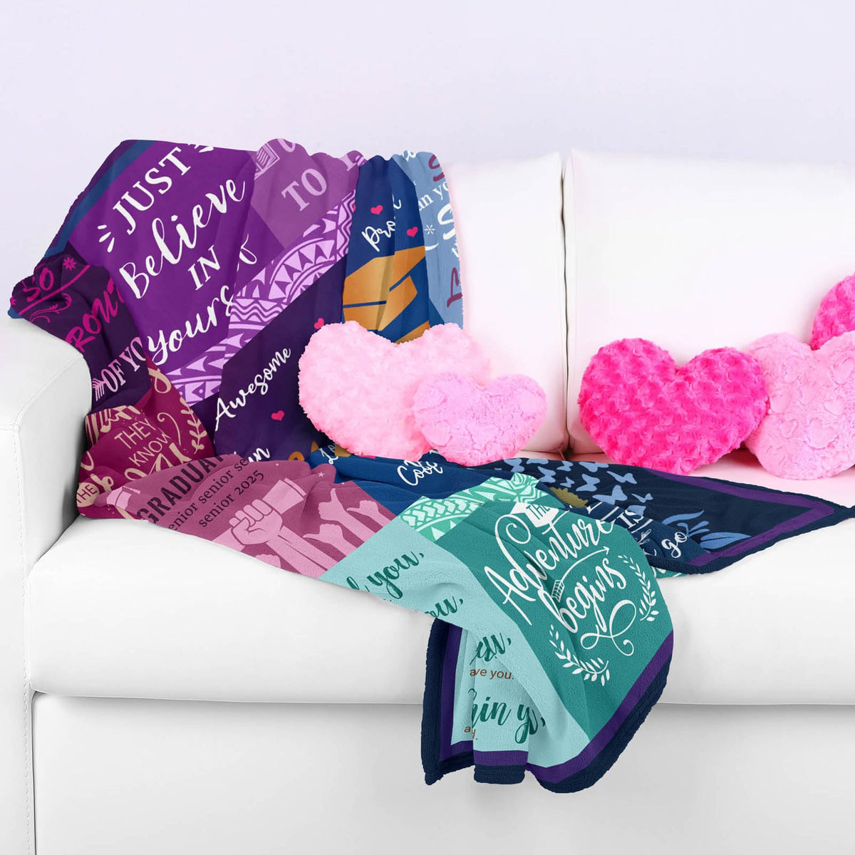 Gevuto blanket measures 60x50 inches for versatile use