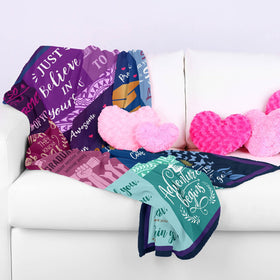 Gevuto blanket measures 60x50 inches for versatile use