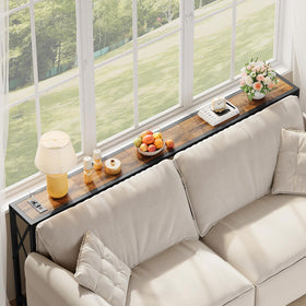 Gewudraw living room display surface with decor and electronics