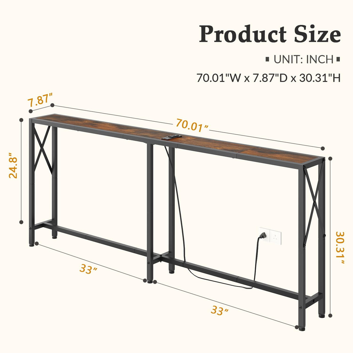 Gewudraw narrow entryway hallway table fits tight spaces
