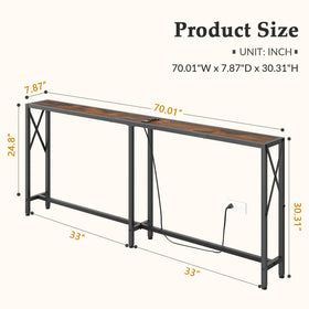 Gewudraw narrow entryway hallway table fits tight spaces