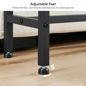 Gewudraw slim console adds versatile storage behind sofa