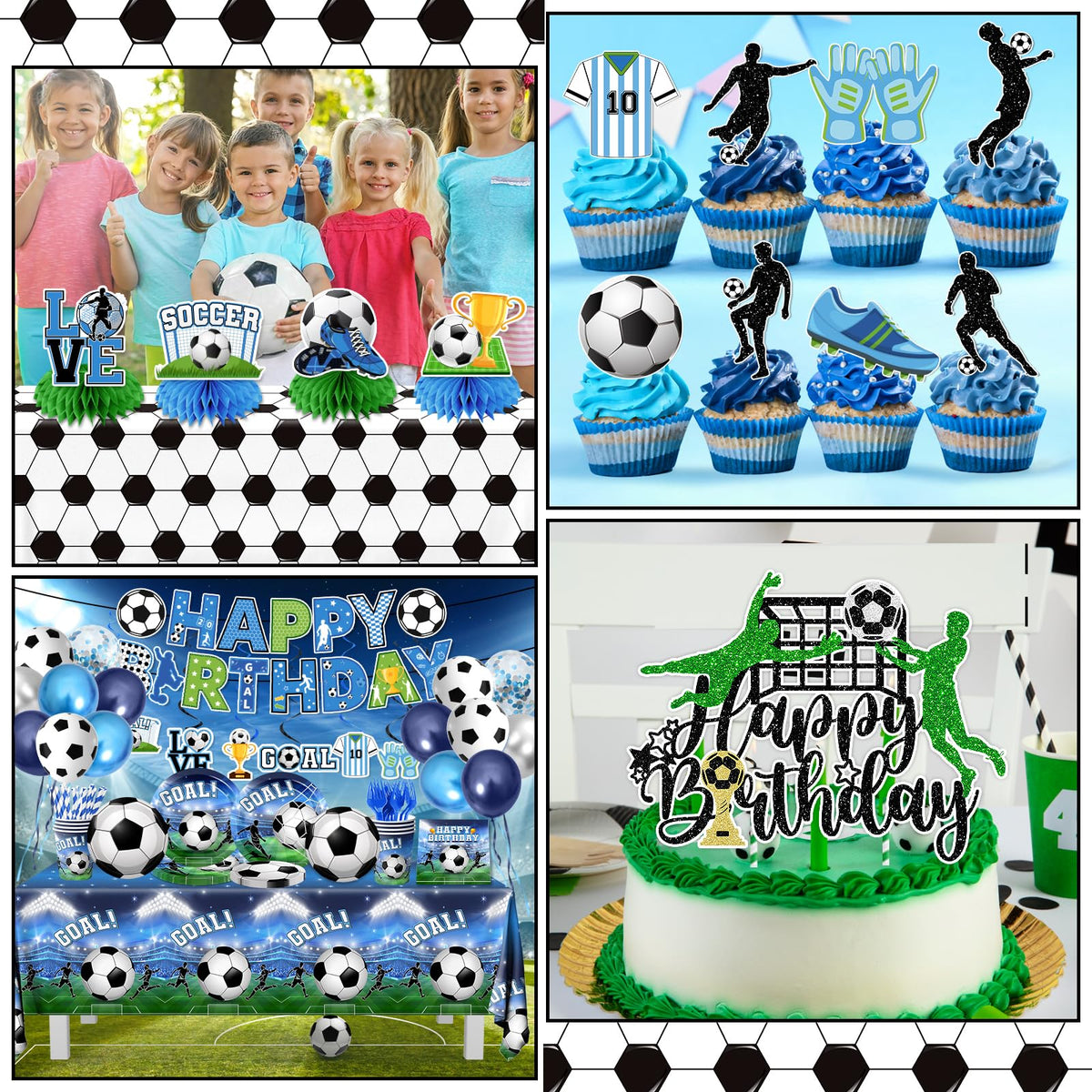 Gexlaju soccer balloon pack provides durable latex color for celebrations.