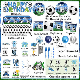 Gexlaju soccer cake topper set crowns desserts with playful soccer motifs.