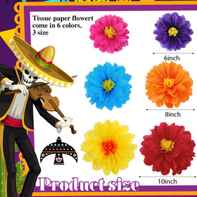 Geyee fiesta pom poms show multiple sizes for versatile decoration