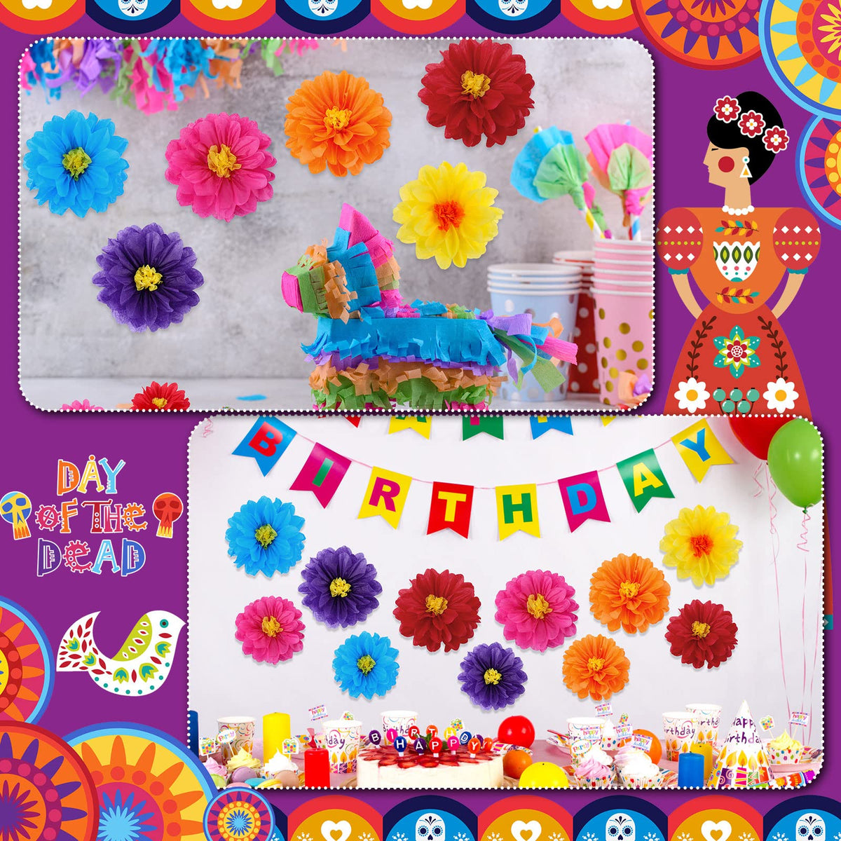 Geyee easy to hang paper flowers for quick decor setup