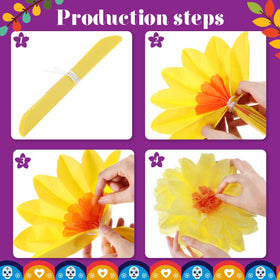 Geyee table decor with tissue paper flowers for celebrations